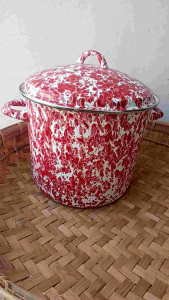 Panci Stockpot Besar Blirik Merah 16 Qt 14 Liter 28 cm Enamel