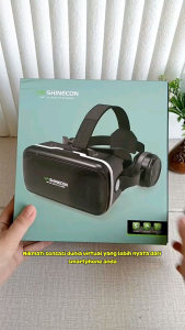 Shinecon 6.0 VR 3D Box Virtual Reality Glasses dengan Ukuran Headphone 4.7 hingga 6.53 inci