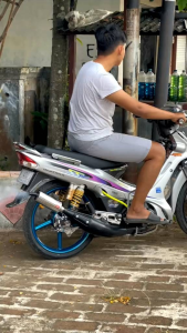 KNALPOT FIZ R STANDAR RACING GEMBUNG HITAM TAMENG ORIGINAL AHM