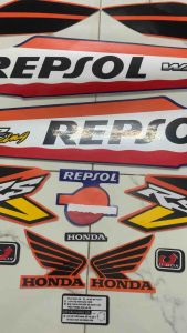 Bộ tem Wave A Repsol 2008 3 lớp zin hàng nhập Thái Lan chất lượng cao dành trang trí riêng cho dòng xe này tem 3 lớp màu sắc rất đẹp và bền giá bán cực tốt bán lẻ như bán sỉ
