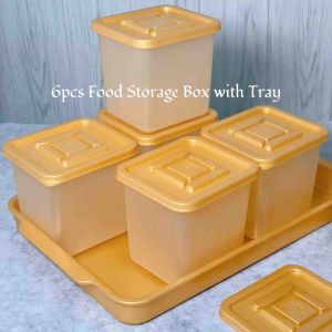 Canister Set with Tray Food Storage Serving Set Bekas Kuih Raya Set