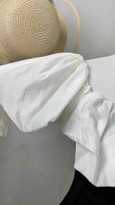 Off Shoulder Ruffle Mini Dress – Two Tone Elegant Slim Fit Design