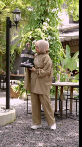 JAS HUJAN RAINCOAT setelan terbaik by SLAYAR anti rembes mocca