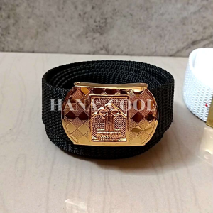 sabuk pdh pengayoman kuningan motif logo timbul tali sabuk bisa request (hitam/putih)