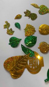 Lá kim sa lá thiếc vàng làm hoa làm handmade
