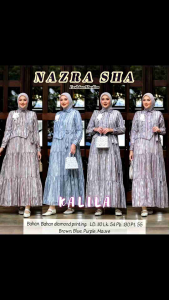 (2oN) RAFIKA KALILA Baju Dress Gamis Wanita Muslimah Kalila Midi Dress By Rafika. Nazra SHA