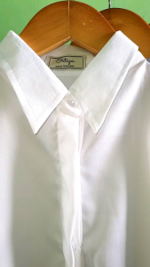 baju kemeja polos wanita lengan pendek shakila twill