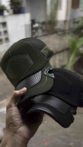 Topi tactical coak bahan kombinasi cordura stretch dan double mesh premium packing dus box \ Topi Tactical Coak Variasi Kulit / Oscar kombinasi double mesh premium