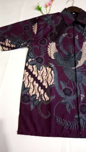 Hem batik lengan pendek motif