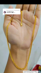 {\n \"article\": \" KALUNG RANTAI TITANIUM LAPIS EMAS MODEL NUMBER :M21E/KLE-43