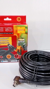 Kabel Antena TV Kitani 5C + jack 15 Meter / Kabel TV Kitani 15Meter