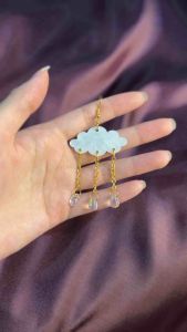 ต่างหูเมฆฝนพรำ ต่างหูยาว ต่างหูสไตล์เกาหลี โบฮีเมียน