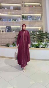 BEST SELLER VIOLA DRESS GAMIS TERBARU GAMIS LEBARAN 2025 DRESS MURAH MOTIF MUTIARA BAYAR DI TEMPAT