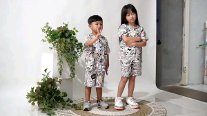Baju Setelan Anak Bahan Rayaon 1-9 Tahun