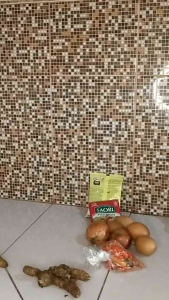 Rak bawang rak penyimpanan bumbu dapur dari rotan asli