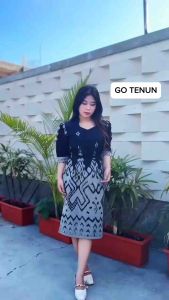 Cemara Black Dress Tenun
