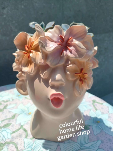 葫芦人像种植花盆绿植阳台盆景树脂人像摆件客厅办公室Gardening home planting flowerpot resin portrait  home living room office ornaments decorations