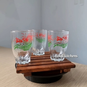 G311 [6 PCS] GELAS KOPI KACA GELAS KEMBANG GELAS MINUM GELAS SOUVENIR GELAS WARTEG 509 KBG