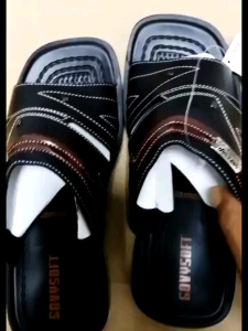 Govysoft Model Y2083 Floor Thickness 3.5cm. Pu Slippers To Wear Cloth Health Shoes Lelaki Kasut Flip Tahan Lasak