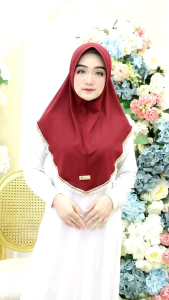 Hijab Instan getta renda - jilbab jersey renda - kerudung jersey murah terbaru