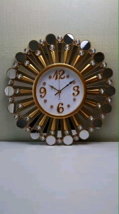 Jam Dinding Gold 45 cm  Modern Aesthetic Kaligrafi Lafadz Wall Clock Decor