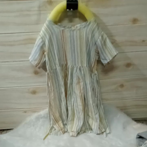 Desain Dress Rayon Anak Usia 1-3 Tahun Rendom Motif