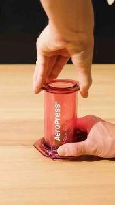 AeroPress Clear Colours 3 in 1 Coffee Press & Travel Go Plus Complete Travel System Coffee Maker