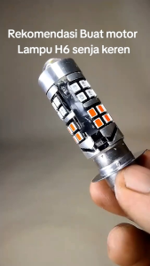 Lampu utama motor h6 laser senja biru merah jauh dekat putih kuning