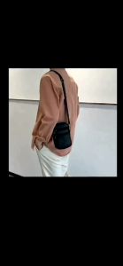 TIK Genuine Leather Mini Shoulder Bag For Men And Womebn 2Way Leather Sling Bag & Mini Belt Bag