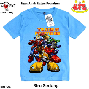 KFS 104: Baju Kaos Transformers Anak Laki-laki Katun Premium