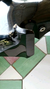 SPAKBOR DEPAN MOTOR HONDA MEGAPRO MONOSHOCK ORI HITAM SET PANGKON