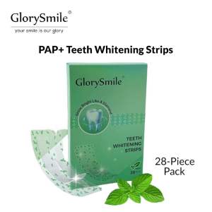 GlorySmile PAP+ Whitening Strips 28-Pack - Enamel-Safe Non-Slip 3D Teeth Whitening Strips for Sensitive Teeth - Single Item