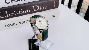 ĐỒNG HỒ NAM CHÍNH HÃNG Citizen AW0090-11Z Eco-Drive Rolan Ivory Sapphire Dial Leather Strap For Men