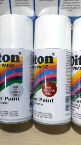 Pilok Cat Diton Paket Lengkap 3 Kaleng 300cc Merah Yamaha Red 808 Primer Grey 8020 Clear Glossy 8540