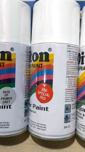 Paket Lengkap Pilok Cat Diton 3 Kaleng 300cc Merah Cabe & Primer Grey & Clear Glossy