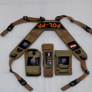 sabuk pol pp satu set lengkap dahrim kopel dompet hp tempat baret