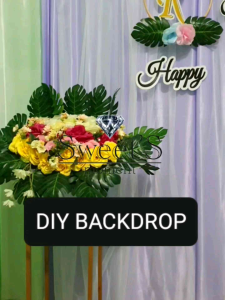 Paket Backdrop Bahan Filamin & Tile Dekorasi Lamaran & Nikahan