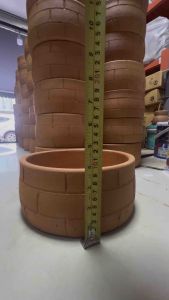 ถ้วยดิเผา ชามดินเผา ขนาด 8-9 นิ้ว ถ้วยใส่น้ำก้นตัน