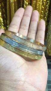 กำไล 12 ราศี ชูฯเชต ทองเงิน ขนาดไซรู 57 ตรม cm งานสวยมาก ไม่แพ้ไม่คัน #นพคูณห้างทอง