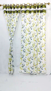 Gorden Rumbai Poni Mewah Pintu dan Jendela Ring 12 Ukuran 135x220 Motif Lime cadaby