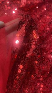 Vải Kim Sa lưới 2 chân biên màu Đỏ (khổ1m5)mềm đẹp sang_may đầm váyáo kiểuchân váyphối kiểu...thiết kế thời trang