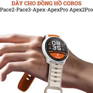 Dây Silicon Cho Đồng Hồ Coros Pace2 Pace3 Apex ApexPro Apex2Pro Thoáng Khí Bền Đẹp Thấm Hút Mồ Hôi
