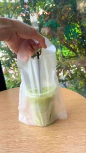 ถุงหิัวแก้วน้ำ หูเจาะ 16-22oz. (งานไทย) ปลีก ส่ง