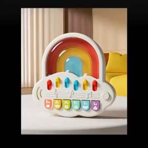 Rainbow Musical Toy for Babies 0M+ with Musical Keys Sliding Beads Safe for Newborns Colorful Fun Engaging