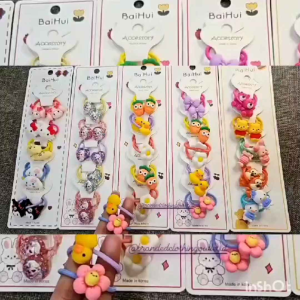 (1PASANG) IKAT RAMBUT ANAK ELASTIS KOREA IMPORT / KARET RAMBUT ANAK KARAKTER KARTUN / KUNCIR MOTIF DISNEY SANRIO / CUTE HAIR TIE / SCD7822