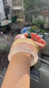 Vòng Tay Thạch Anh Trắng/Hồng/Vàng Nguyên Khối Tự Nhiên Cao Cấp Vòng Đá Phong Thuỷ