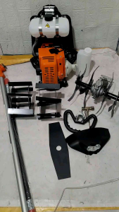 paket Mesin Potong Rumput 2Tak 328+Cultivator+Pisau Bajak