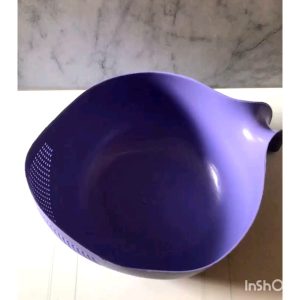 Baskom Tirisan Gagang Serbaguna Food Grade Wadah Saringan Cuci Beras Buah Sayuran Dapur Free Gift