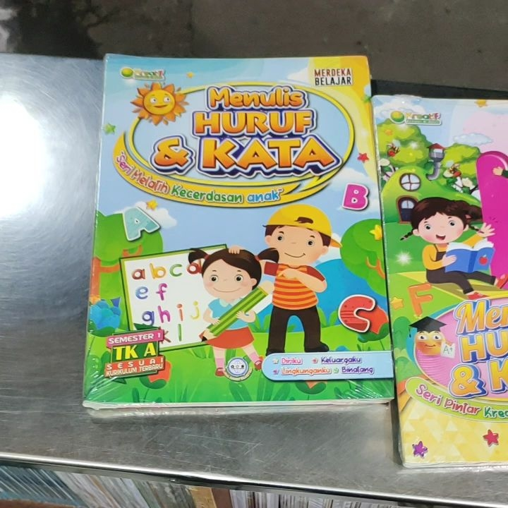 BUKU MENULIS HURUF & KATA UNTUK TK-A DAN TK-B SEMESTER 1 & 2 KURIKULUM ...