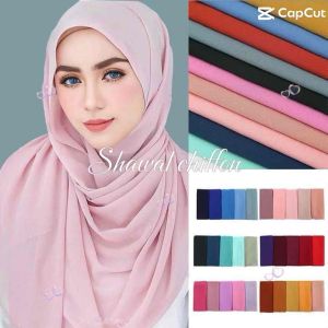 Shawl Heavy Chiffon Plain Keknis